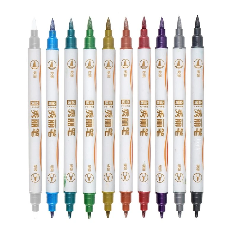 Dual Tip 10 màu Bút kim loại