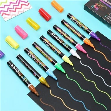 12 màu Có thể giặt & Xóa ướt Máy tạo phấn Neon